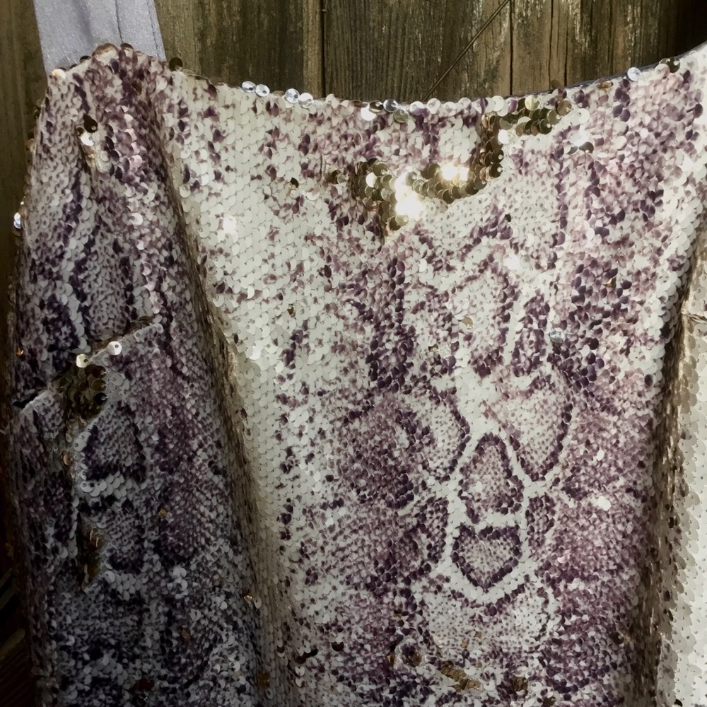 New Ramy Brook python print sequin mini dress 4 - Picture 7 of 9